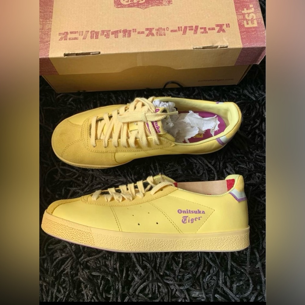 Onitsuka Tiger Lawnship Lemon Drop Women’s Leather Sneakers